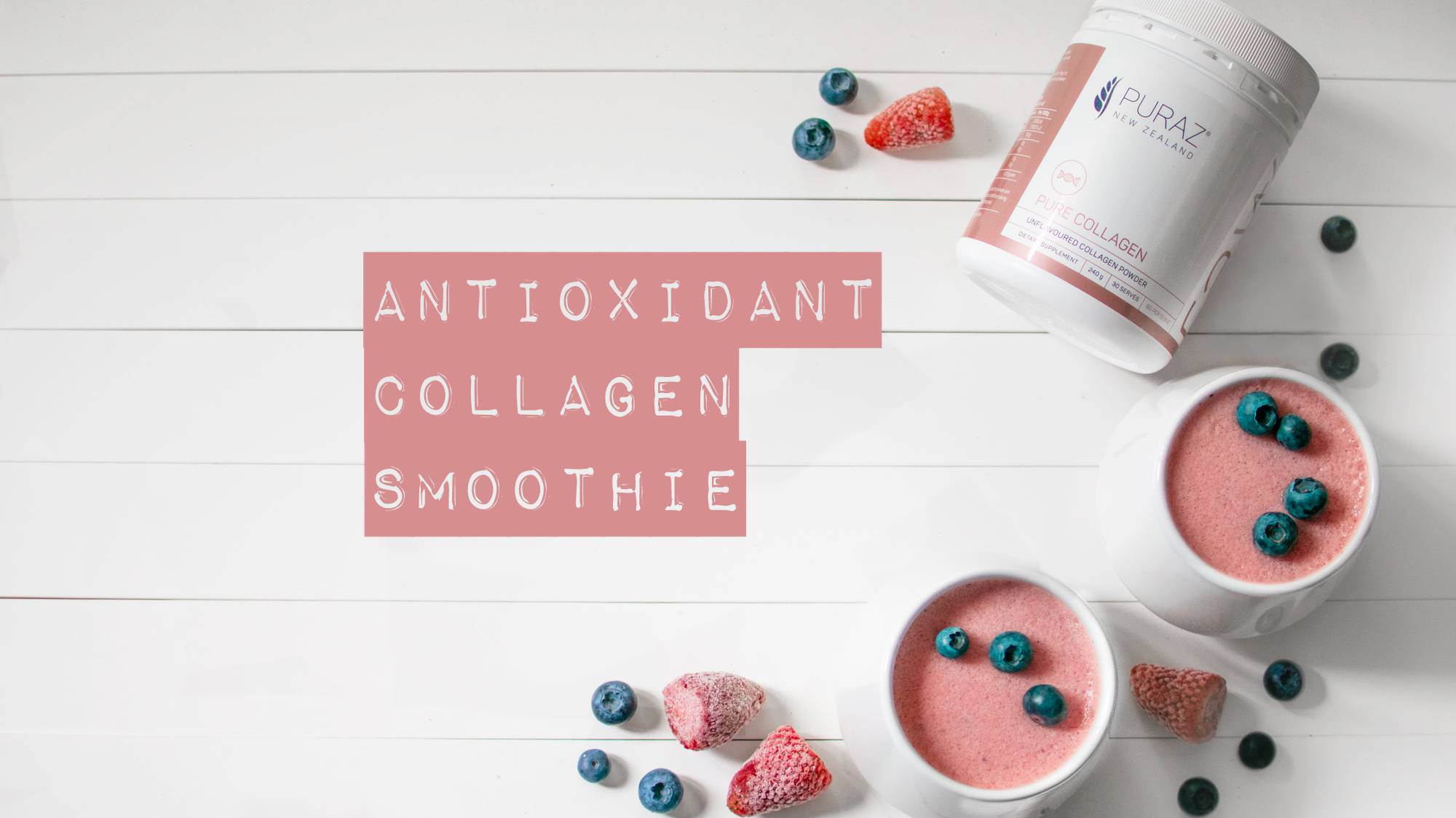 Collagen smoothie recipe with berries